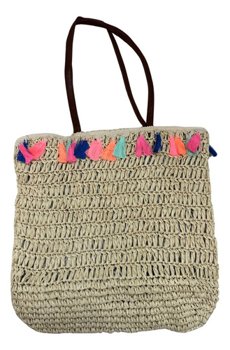 Bolso Playero Papel De Arroz