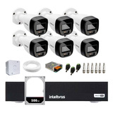 Kit Cameras Intelbras, 6 Full Color, Dvr 8 Canais, C/hd 