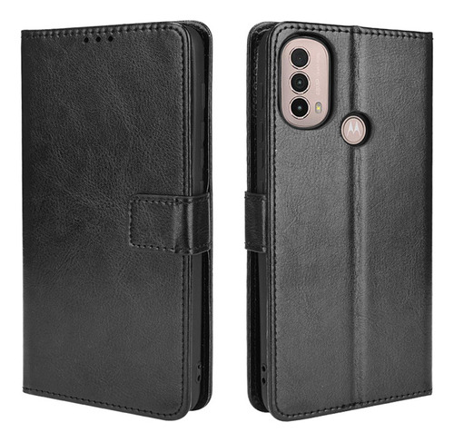 Funda Para Motorola E20 E30 E40 De Cuero Flipper Cartera