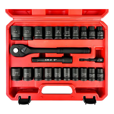 Juego De Herramientas Mecánicas Autocle 24pcs Impacto Dados Kit 1\u002F2',con Matraca | Meses sin interés