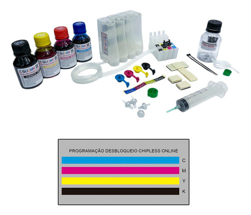 Bulk Ink Epson Xp-441 Completo Tinta Corante + Desbloqueio