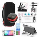 Estuche Kit De 21 Accesorios Para Nintendo Switch Oled Funda