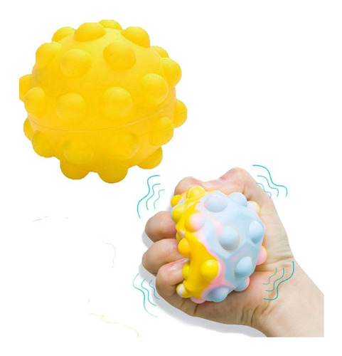 Pelota Anti Stress Squishy De Colores Pop It Para Niños