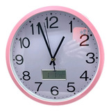 Reloj De Pared Analogo C/fecha Y Temperatura Digital Unico!