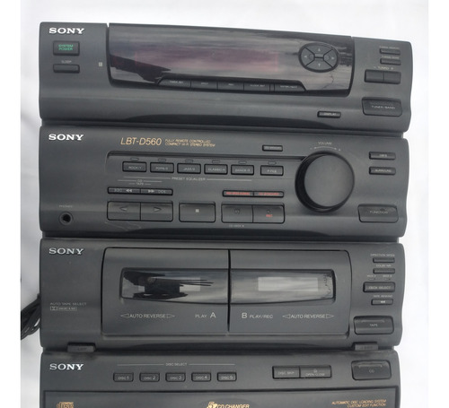 Modular Sony Hcd D560, Doble Cassette Y Cambiador 5 Cd