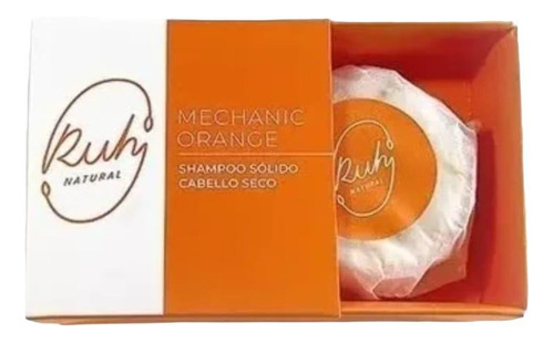 Shampoo Solido Ruh Natural Mechanic Orange Pelo Seco Anmat