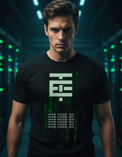 Playera Negra El Temach War Mode On. Casual