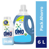 Pack Omo Líquido Botella 3l Con Omo Líquido Para Diluir 500ml