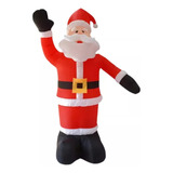 Adorno Navideño De Papá Noel Inflable Led Gigante De 2,4 M [