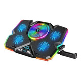 Ventilador Notebook Gamer 5 Vent Rgb 12 Efectos 14 / 17 PuLG