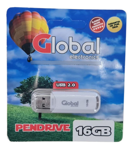 Memoria Usb Pendrive Global 16 Gb Usb 2.0 Micro Blanco X4