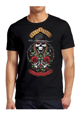 Guns N' Roses Playera Rock And Roll Solo Biker