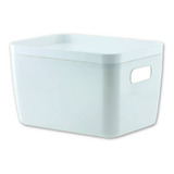 Caixa Organizadora Idealle 27x18x12cm Branco Com Tampa