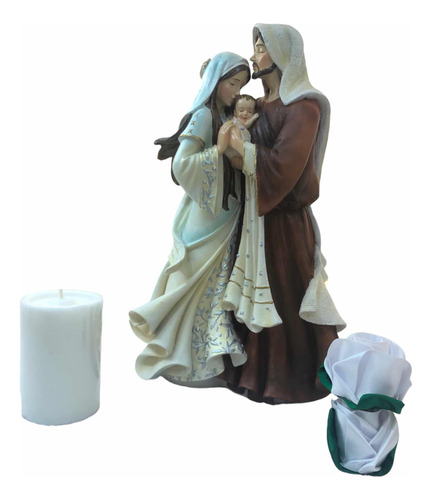 El Beso De San José En Porcelana Italiana 30 Cm + Veladora