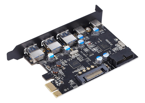 Placa Adaptadora Pcie Usb3.0 De 3 Portas Para Placa Expan