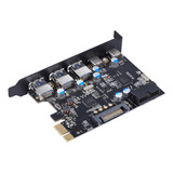 Placa Adaptadora Pcie Usb3.0 De 3 Portas Para Placa Expan