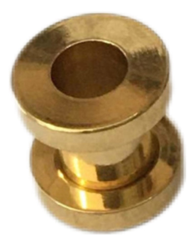 Piercing Alargador Aço Cirúrgico 6mm Dourado