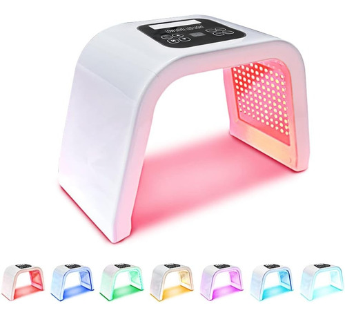 Maquina Facial De Luz Led 7 Colores P/ Cara Cuello Cosmético