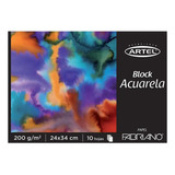 Block Fabriano Acuarela 200 Grs 24 X 34 Cm 10 Hojas Artel