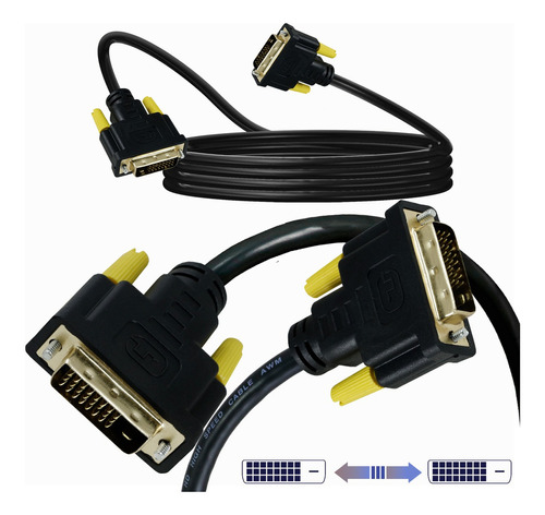 Cable De Extensión Dvi-d A Dvi-d Dual Macho 3 M