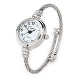 Geneva Stc Silver Cable Band Reloj De Pulsera Para Mujer De 