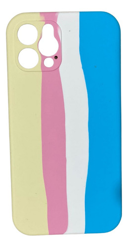  Capinha Case Para iPhone X 11 12 13 14 Arco Íris Aveludada