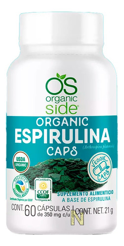 Espirulina Orgánica (60 Caps) Organic Side