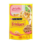  Kit Com 15 Saches Friskies Purina Salmão 85g Ração Úmida