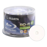 50 Mídia Virgem Bluray Bd-r Ridata Printable 25gb Filme Dado