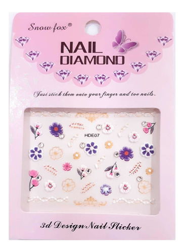 Sticker Uñas Diamond Pack 5 Planchas