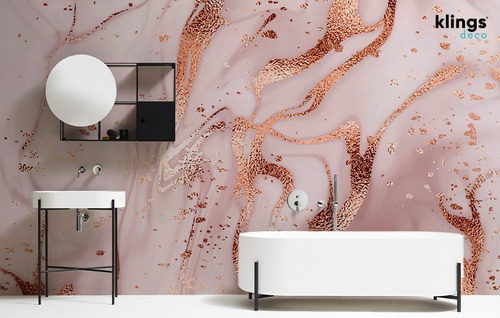 Vinilos Decorativos Mural Empapelado Simil Marmol Rosa