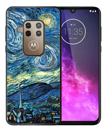 Funda Moto One Zoom / One Pro Noche Estrellada Van Gogh Tpu