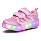 Patines De Zapatillas Led Con 2 Ruedas, Zapatos Deportivos