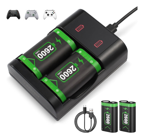 Batería Recargable 2×2600 Mah Para Mando Xbox One/s/x/elite