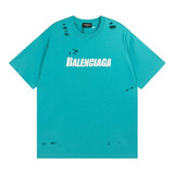 Playera Balenciaga Oversize  Cracked Destroyed Logo