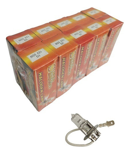 Kit 10 Lampada Halogena H3 3000k 12v 55w Automotiva