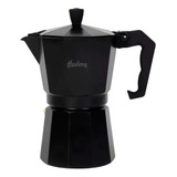 Cafetera Italiana Hudson Aluminio 6 Pocillos Negra 