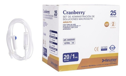 Pack 3 Caja Macrogoteo, Bajada De Suero,cranberry - Deltamed