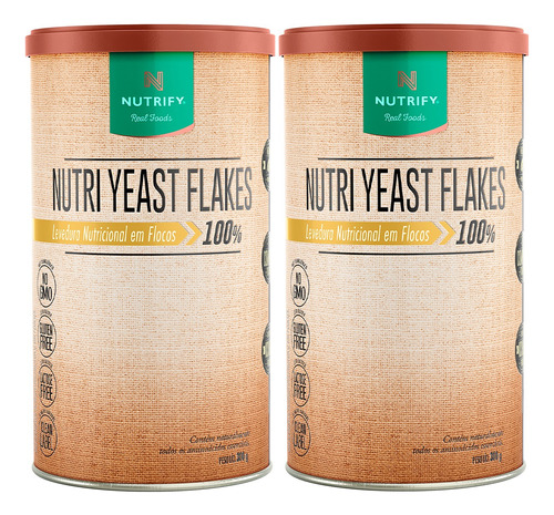 Kit 2x Nutri Yeast Flakes Levedura Nutricional Flocos - 300g