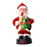  Papai Noel Musical Enfeite Animado Iluminação 25 Cm