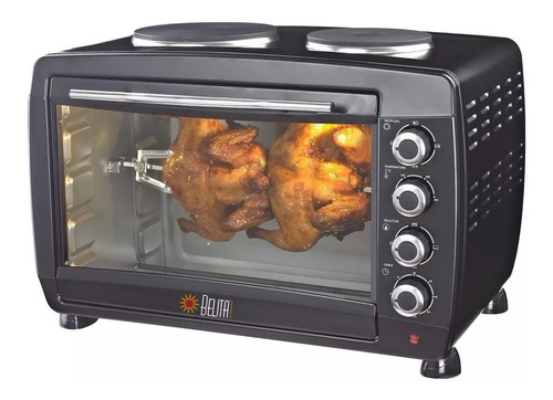 Horno Eléctrico Con Anafe Doble 48 Lts Dos 2 Hornalla Spiedo