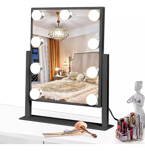 Espejo Maquillaje Tocador Hollywood Mirror 9 Led Usb 3 Modos