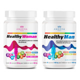 2 Complexos Vitamínicos Minerais Healthy Men & Woman Amakha