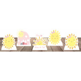 Kit Decoração Festa Display Mesa Meu Raio De Sol Menina