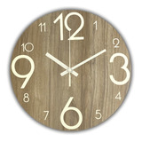 Reloj Mdf Para Pared Números Grandes Luminiscentes