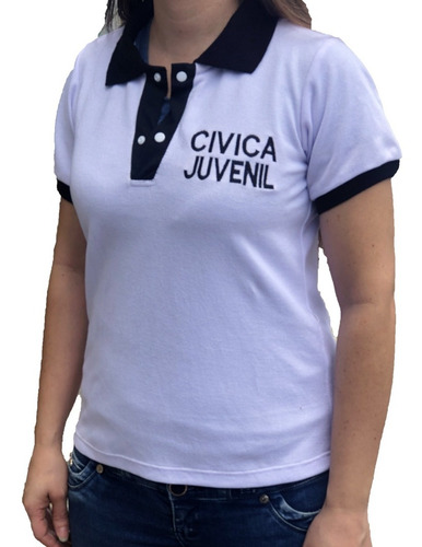 Camiseta Cívica Juvenil Sin O Con Escudo Bordado Joven-adult