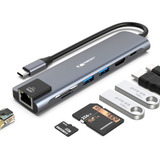 Hub Usb C, Adaptador 7 En 1 Tipo C Con Usb C A Hdmi 4k, Ethe