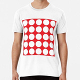 Remera Retro Red And White Dots Algodon Premium 