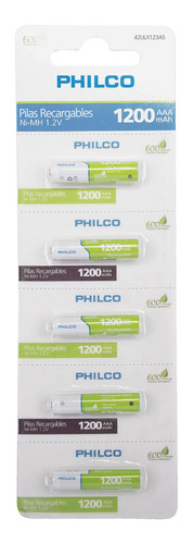 Pilas Pre Cargadas Blister 5 Pilas Aaa 1200 Mah