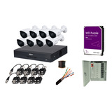 Kit Dvr 16ch 8mp, 8 Cámaras 8mp, 2tb, Baluns, Fuente, Cat6